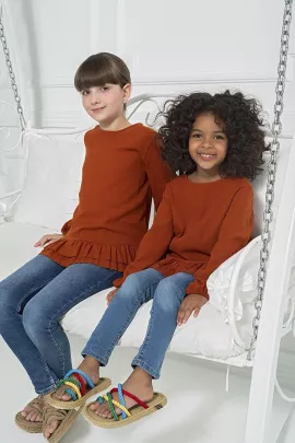 Блузка For You Kids, Цвет: Коричневый, Размер: 7-8 лет