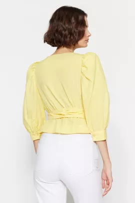 Блузка TRENDYOLMILLA, Цвет: Желтый, Размер: 36, изображение 4