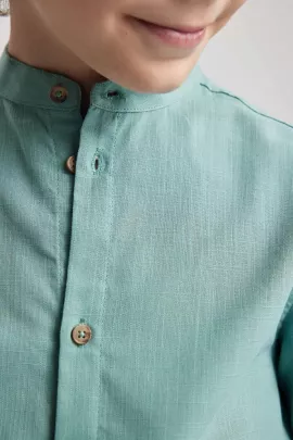 Рубашка DeFacto, Цвет: Зеленый, Размер: 9-10 лет, изображение 5