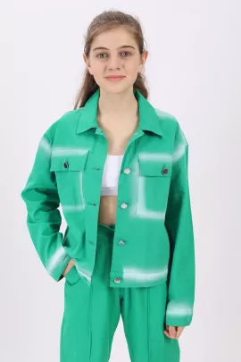 Куртка angelos, Цвет: Зеленый, Размер: 9-10 лет