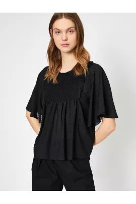 Блузка Koton, Цвет: Черный, Размер: 38, изображение 2
