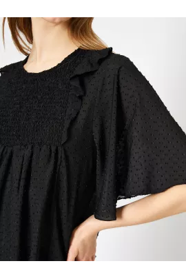 Блузка Koton, Цвет: Черный, Размер: 38, изображение 4