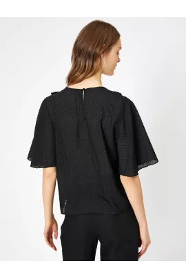 Блузка Koton, Цвет: Черный, Размер: 38, изображение 3