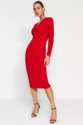 Платье TRENDYOLMILLA, Цвет: Красный, Размер: S, изображение 3