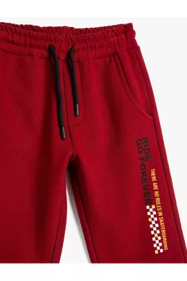 Спортивные штаны Koton, Цвет: Бордовый, Размер: 4-5 лет, изображение 3