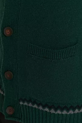 Кардиган TRENDYOL MAN, Цвет: Зеленый, Размер: M, изображение 4