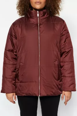 Куртка Trendyol Curve, Цвет: Бордовый, Размер: 42, изображение 4