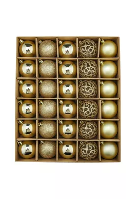 Новогодние ёлочные шары Karaca Home, Цвет: Серебрянный, Размер: STD