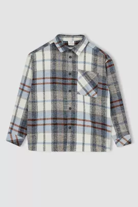 Рубашка DeFacto, Цвет: Серый, Размер: 9-10 лет, изображение 5