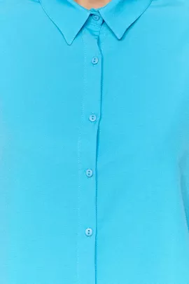 Рубашка TRENDYOLMILLA, Цвет: Голубой, Размер: 36, изображение 3
