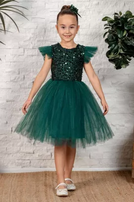 Платье Mnk Baby&Kids, Цвет: Зеленый, Размер: 6 лет