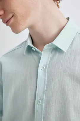Рубашка DeFacto, Цвет: Бирюзовый, Размер: M, изображение 5