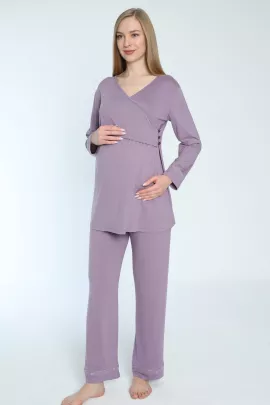Пижамный комплект Miss Dünya Lissa, Цвет: Фиолетовый, Размер: M, изображение 3