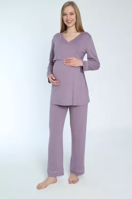 Пижамный комплект Miss Dünya Lissa, Цвет: Фиолетовый, Размер: M, изображение 2
