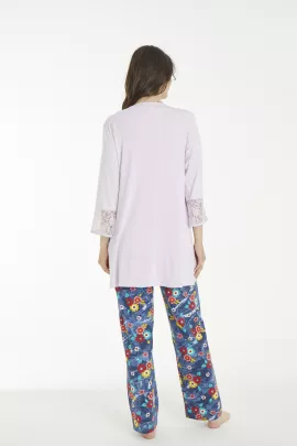 Пижамный комплект Miss Dünya Lissa, Цвет: Фиолетовый, Размер: L, изображение 2