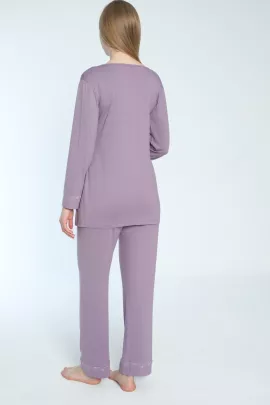 Пижамный комплект Miss Dünya Lissa, Цвет: Фиолетовый, Размер: M, изображение 4