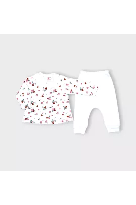 Пижамный комплект MINIWORLD, Цвет: Белый, Размер: 0-3 мес.