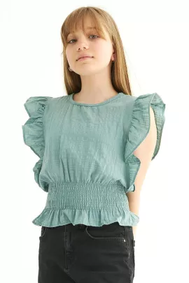 Блузка Zepkids, Цвет: Зеленый, Размер: 8 лет, изображение 3