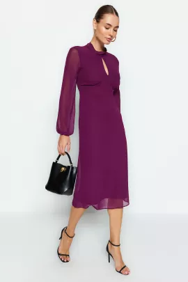 Платье TRENDYOLMILLA, Цвет: Фиолетовый, Размер: 36, изображение 4