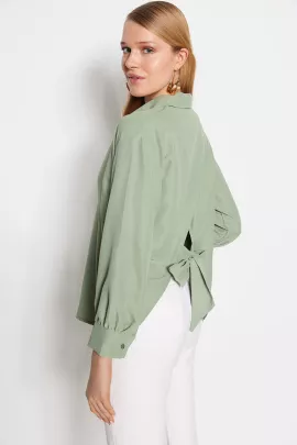 Рубашка TRENDYOLMILLA, Цвет: Зеленый, Размер: 36, изображение 2
