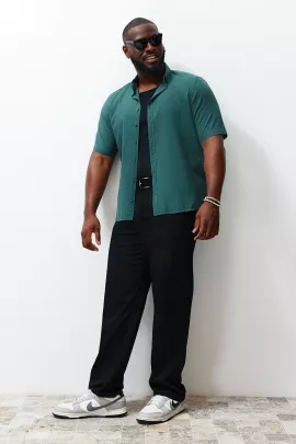 Рубашка TRENDYOL MAN, Цвет: Зеленый, Размер: 3XL