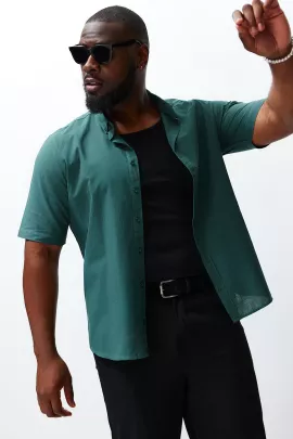 Рубашка TRENDYOL MAN, Цвет: Зеленый, Размер: 3XL, изображение 2