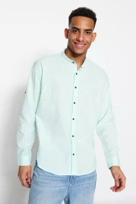 Рубашка TRENDYOL MAN, Цвет: Зеленый, Размер: S