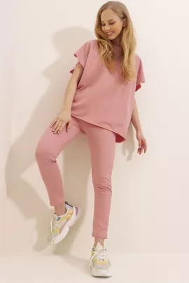 Комплект Trend Alaçatı Stili, Цвет: Розовый, Размер: S