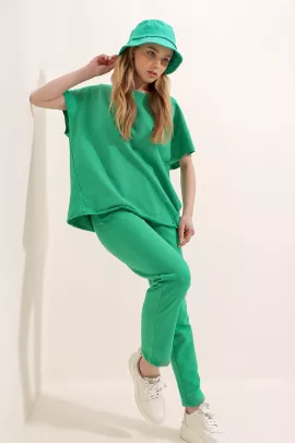 Комплект Trend Alaçatı Stili, Цвет: Зеленый, Размер: S, изображение 3
