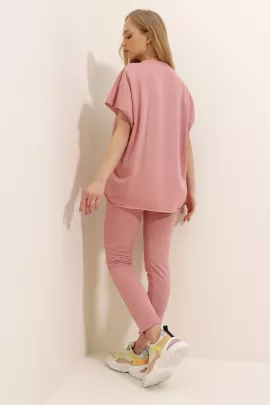 Комплект Trend Alaçatı Stili, Цвет: Розовый, Размер: S, изображение 3