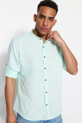 Рубашка TRENDYOL MAN, Цвет: Зеленый, Размер: S, изображение 2