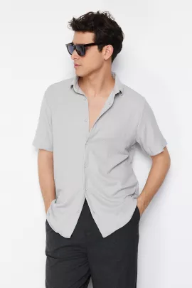 Рубашка TRENDYOL MAN, Цвет: Серый, Размер: M