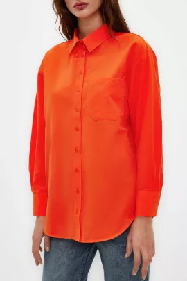 Рубашка TRENDYOLMILLA, Цвет: Оранжевый, Размер: 40