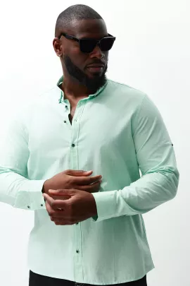 Рубашка TRENDYOL MAN, Цвет: Зеленый, Размер: 3XL, изображение 2