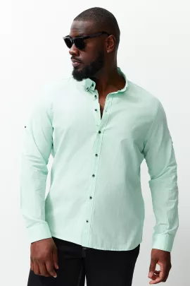 Рубашка TRENDYOL MAN, Цвет: Зеленый, Размер: 3XL