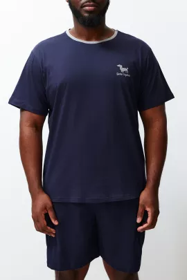 Пижамный комплект TRENDYOL MAN, Цвет: Темно-синий, Размер: 3XL, изображение 3