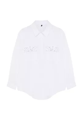 Рубашка Trendyol Curve, Цвет: Белый, Размер: 42, изображение 2