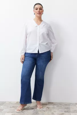 Рубашка Trendyol Curve, Цвет: Белый, Размер: 42