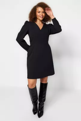 Платье Trendyol Curve, Цвет: Черный, Размер: 42, изображение 3