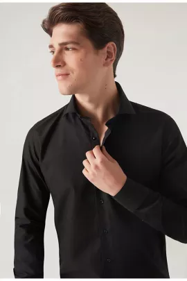 Erkek köýnek D'S Damat, Reňk: Gara, Ölçeg: 2XL