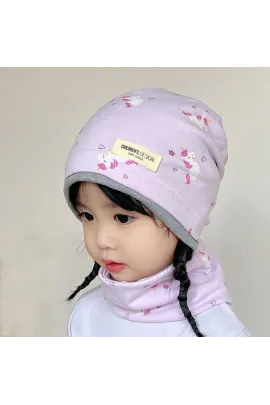 Шапкa со снудом Children's Design, Цвет: Сиреневый, Размер: 2-6 лет