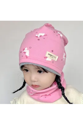 Шапкa со снудом Children's Design, Цвет: Розовый, Размер: 6-10 лет