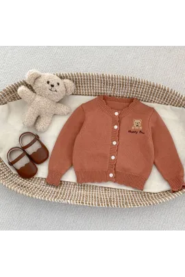 Кардиган детский вязаный Love in Trinidad, Цвет: Коричневый, Размер: 2-3 года
