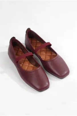 Балетки Ayselin moda, Цвет: Бордовый, Размер: 38