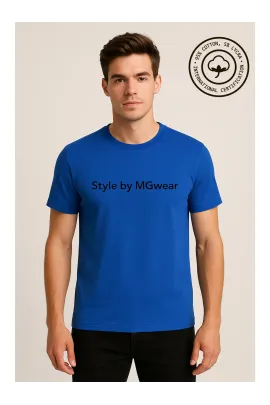 Футболка с принтом MG Wear, Цвет: Синий, Размер: S