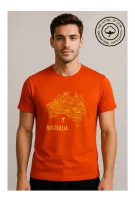 Футболка с принтом MG Wear, Reňk: Gyzyl, Ölçeg: M