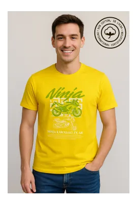Футболка с принтом MG Wear, Цвет: Желтый, Размер: S