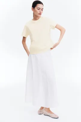 Футболка оверсайз хлопковая H&M, Цвет: Желтый, Размер: XS