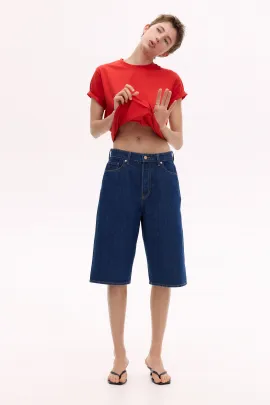 Футболка хлопковая H&M, Цвет: Красный, Размер: XS