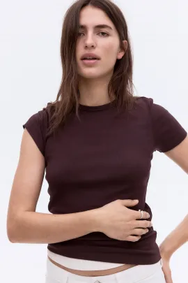 Футболка рибана H&M, Цвет: Коричневый, Размер: S